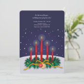 Vakantie kaarsen kaart (Staand voorkant)