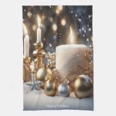 Vakantie Kaarsen Keuken Handdoek (Verticaal)