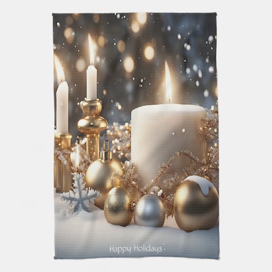 Vakantie Kaarsen Keuken Handdoek (Verticaal)