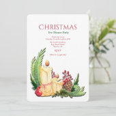 Vakantie kaarsen uitnodiging (Staand voorkant)