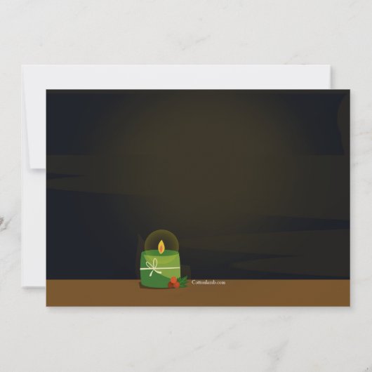 Vakantie kaarsen uitnodiging (Achterkant)