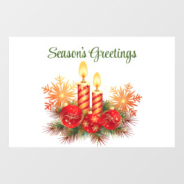 Vakantie kaarsen Venster Cling Raamsticker