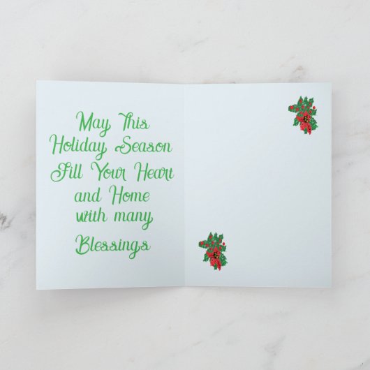 Vakantie Kaart: Familie Kerst Feestdagen Kaart (Binnen)