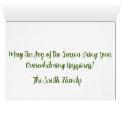 Vakantie Kaart Gepersonaliseerde 5x7 vakantie Kaar (Binenzijde Horizontaal (Onderkant))