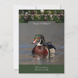Vakantie Kaart met een Wood Duck Drake
