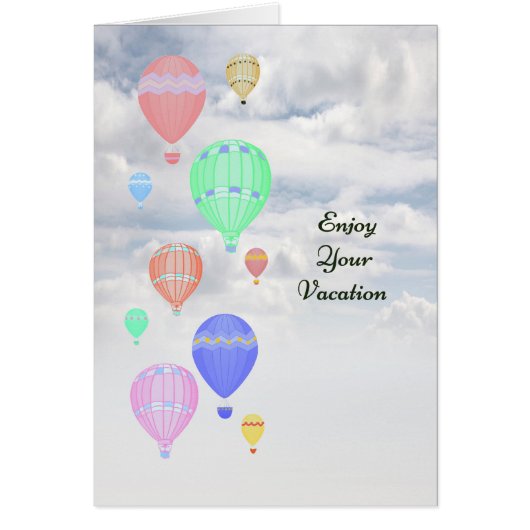 Vakantie-kaart met luchtballonnen (Voorkant)
