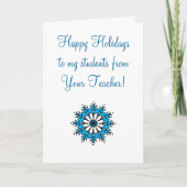 Vakantie Kaart voor studenten van de leerkracht (Voorkant)