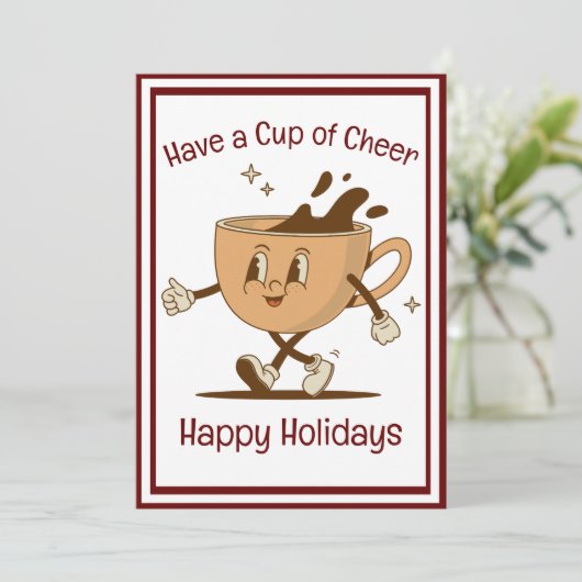 Vakantie Kaart - Zakelijk Seizoensgebonden Gift Ka (Staand voorkant)