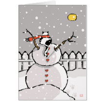 Vakantie kat zitten op sneeuwpop nacht