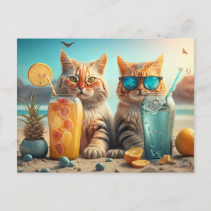 Vakantie Katten Briefkaart