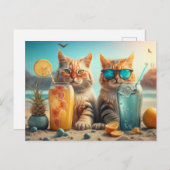 Vakantie Katten Briefkaart (Voorkant / Achterkant)
