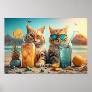 Vakantie Katten Poster
