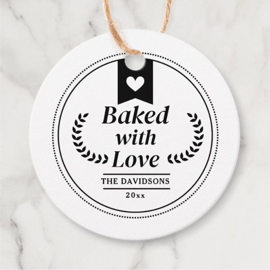 Vakantie Kerst Bakken Kraft Gift Bedankjes Labels (Voorkant)