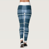 Vakantie Kerst Blauw Wit Plaid Leggings (Achterkant)