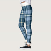 Vakantie Kerst Blauw Wit Plaid Leggings (Links)