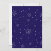 Vakantie Kerst Bowling Panama Pizza Party Blauw Kaart (Achterkant)