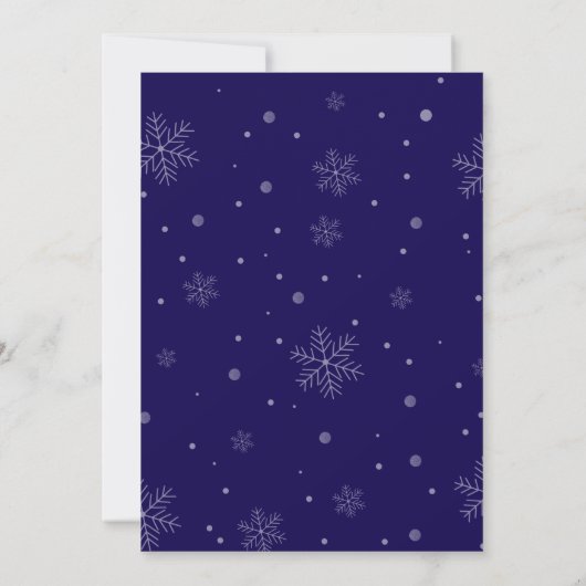 Vakantie Kerst Bowling Panama Pizza Party Blauw Kaart (Achterkant)