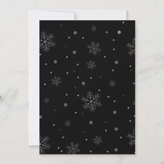 Vakantie Kerst Bowling Panama Pizza Party Zwart Kaart (Achterkant)