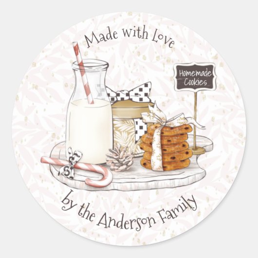 Vakantie Kerst Cookies Label (Voorkant)