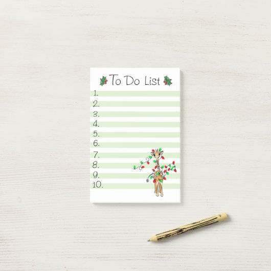 Vakantie Kerst Giraffe Te doen lijst Post-it® Notes (Op bureau)