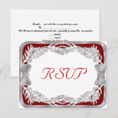 Vakantie Kerst Huwelijk RSVP Briefkaart (Voorkant / Achterkant)