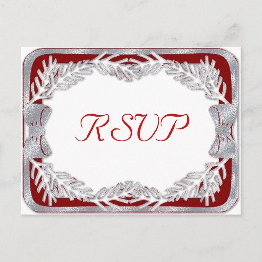 Vakantie Kerst Huwelijk RSVP Briefkaart (Voorkant)