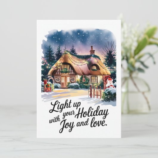 Vakantie - Kerst Kaart (Staand voorkant)