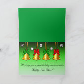 Vakantie Kerst Kaart met Bells voor een verzorger (Binnen)