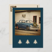  vakantie kerst klassieke auto briefkaart (Voorkant / Achterkant)