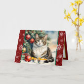 Vakantie Kerst Mooi Modern Collectie Kaart (Gele Bloem)