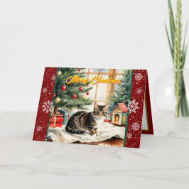 Vakantie Kerst Mooi Oud Collectie Kaart