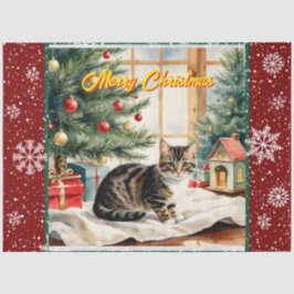 Vakantie Kerst Mooi Oud Collectie Tissuepapier