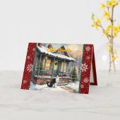 Vakantie Kerst Mooi trendy Collectie Kaart (Gele Bloem)