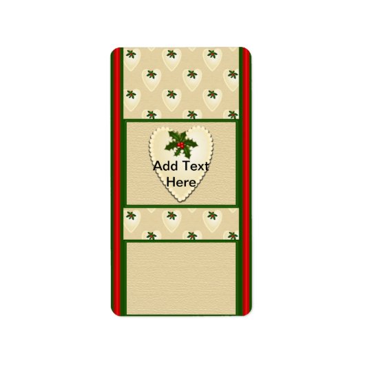 Vakantie Kerst Nugget Snoep bar wrappers Lab Etiket (Voorkant)