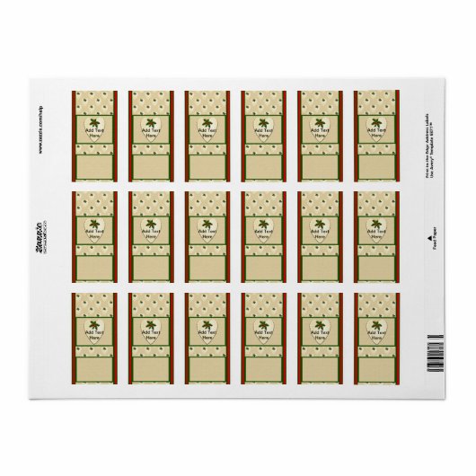 Vakantie Kerst Nugget Snoep bar wrappers Lab Etiket (Full Sheet)