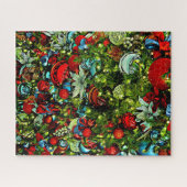 Vakantie Kerst Ornament Kleurrijke Kunst Puzzel Legpuzzel (Horizontaal)
