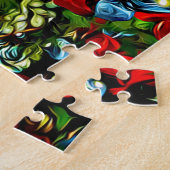 Vakantie Kerst Ornament Kleurrijke Kunst Puzzel Legpuzzel (Zijkant)