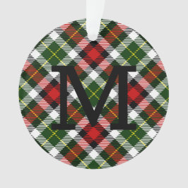 Vakantie Kerst Plaid Familienamen Keepsake Ornament