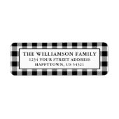 Vakantie Kerst Plaid Retouradres Labels (Voorkant)