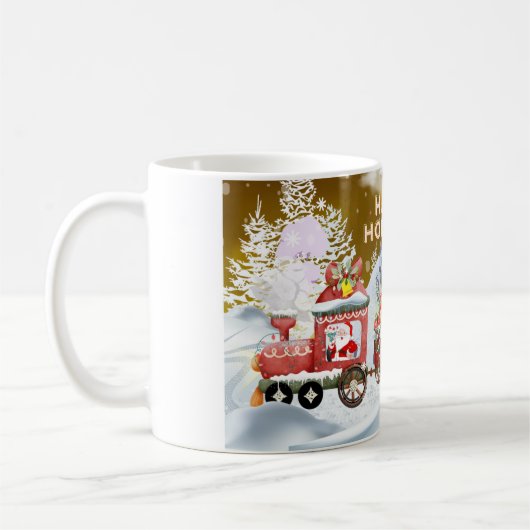 Vakantie Kerst Trein Mok, Kerstmis Koffie Mok (Links)