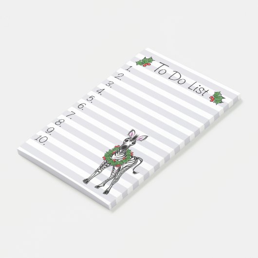 Vakantie Kerst Zebra Te doen lijst Post-it® Notes (Schuin)