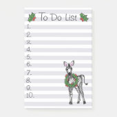 Vakantie Kerst Zebra Te doen lijst Post-it® Notes (Voorkant)
