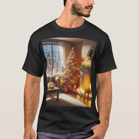 Vakantie kerstavond t-shirt (Voorkant)
