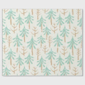 Vakantie kerstbomen inpakpapier (Vlak)