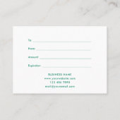 Vakantie kerstbomen met cadeaubon kortingskaartje (Achterkant)