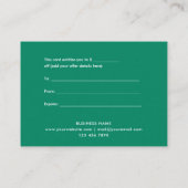 Vakantie kerstbomen met cadeaubon kortingskaartje (Achterkant)