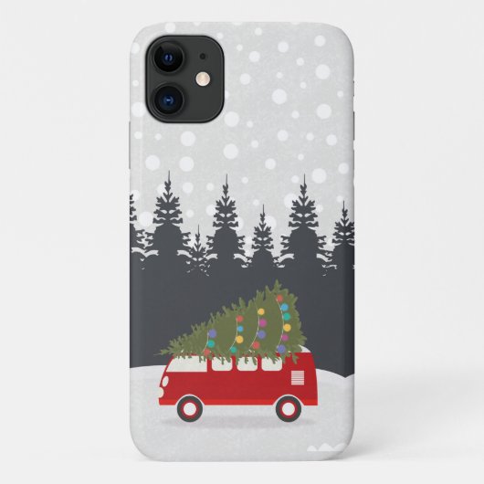 Vakantie Kerstboom & Auto iPhone Case (Achterkant)