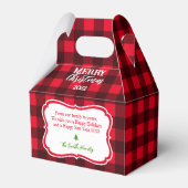 Vakantie/kerstbuffel speldencadeautje/voorhoede bedankdoosjes (Achterkant)