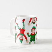 Vakantie Kerstcadeau Grappige Elf Custom Face Koffiemok (Voorkant links)