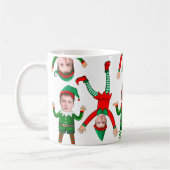 Vakantie Kerstcadeau Grappige Elf Custom Face Koffiemok (Links)